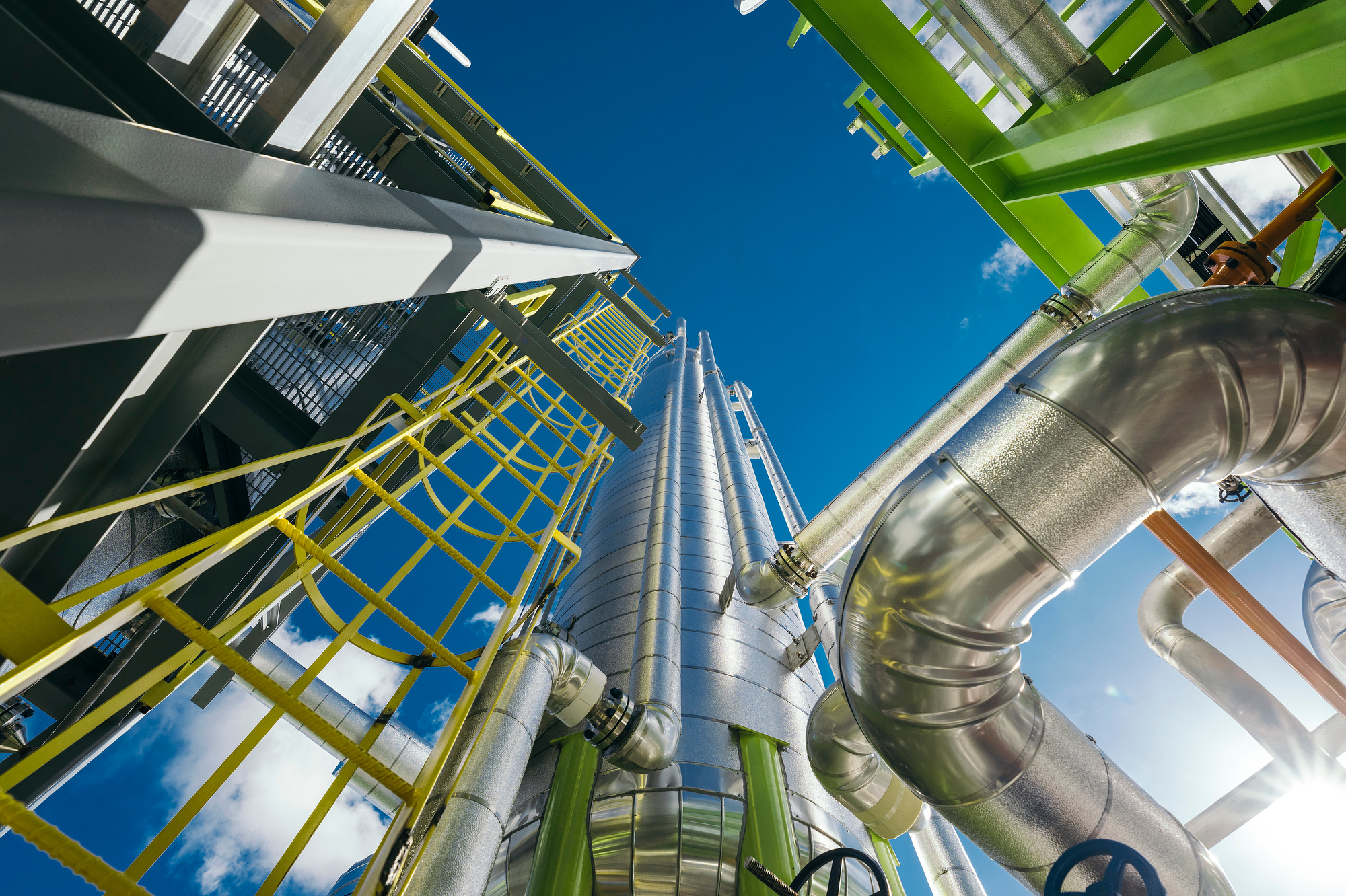 A chemical processing facility in Houston, Texas is photographed by Houston industrial photographer, Todd Spoth.