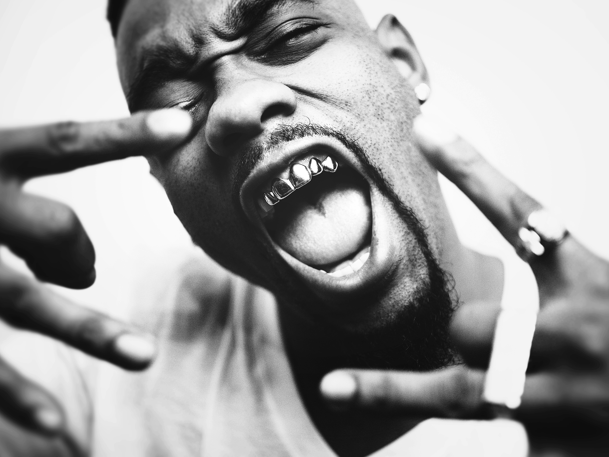 Double Be, rapper, backstage at Fitzgerald