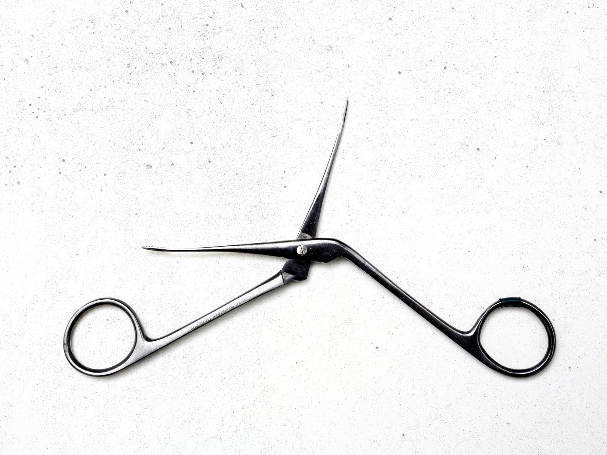 A pair of medical grade scissors photographed by Houston medical photographer, Todd Spoth.