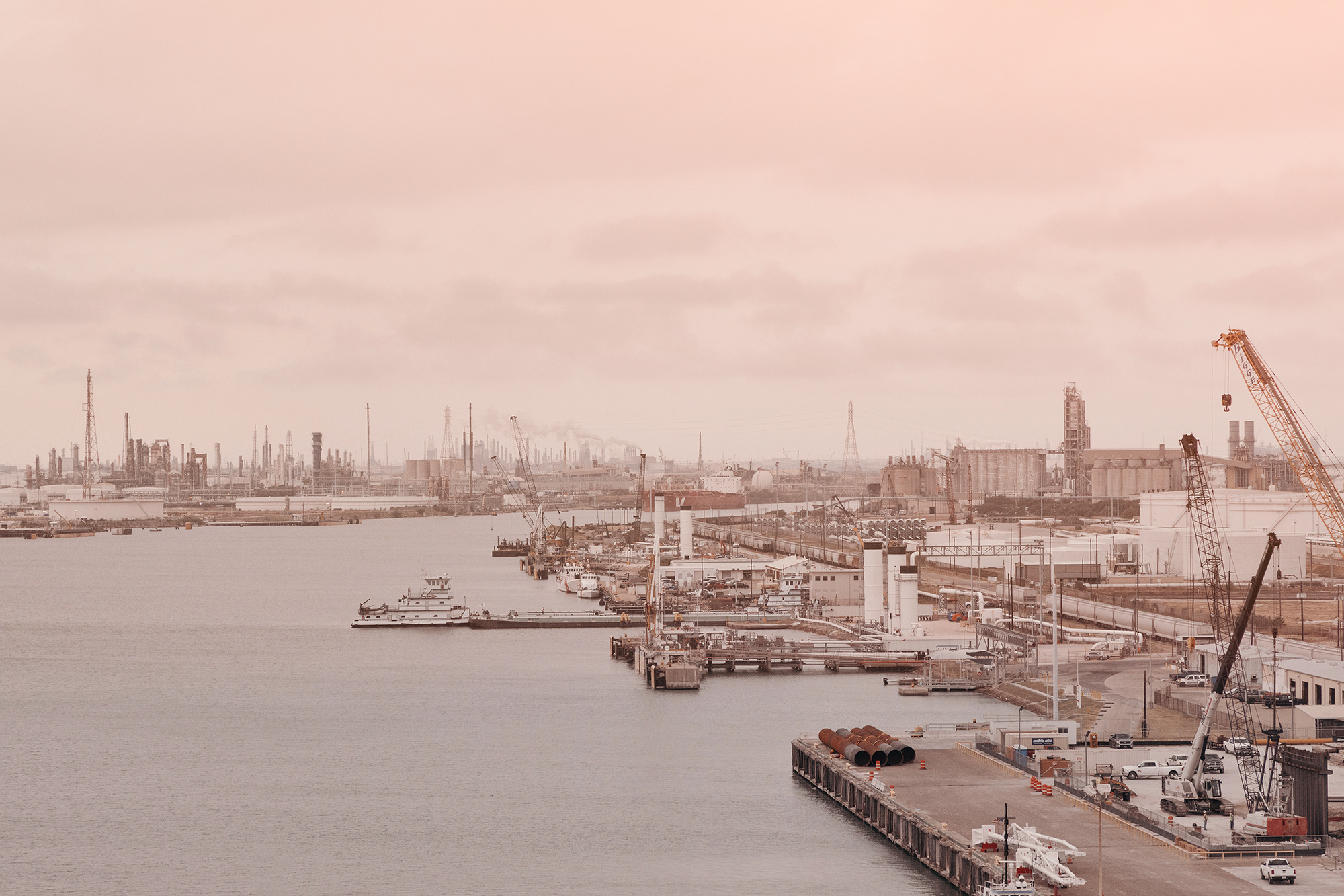 The port of Corpus Christi as seen from the Harbor Bridge, photographed for Texas Monthly magazine by editorial photographer, Todd Spoth.