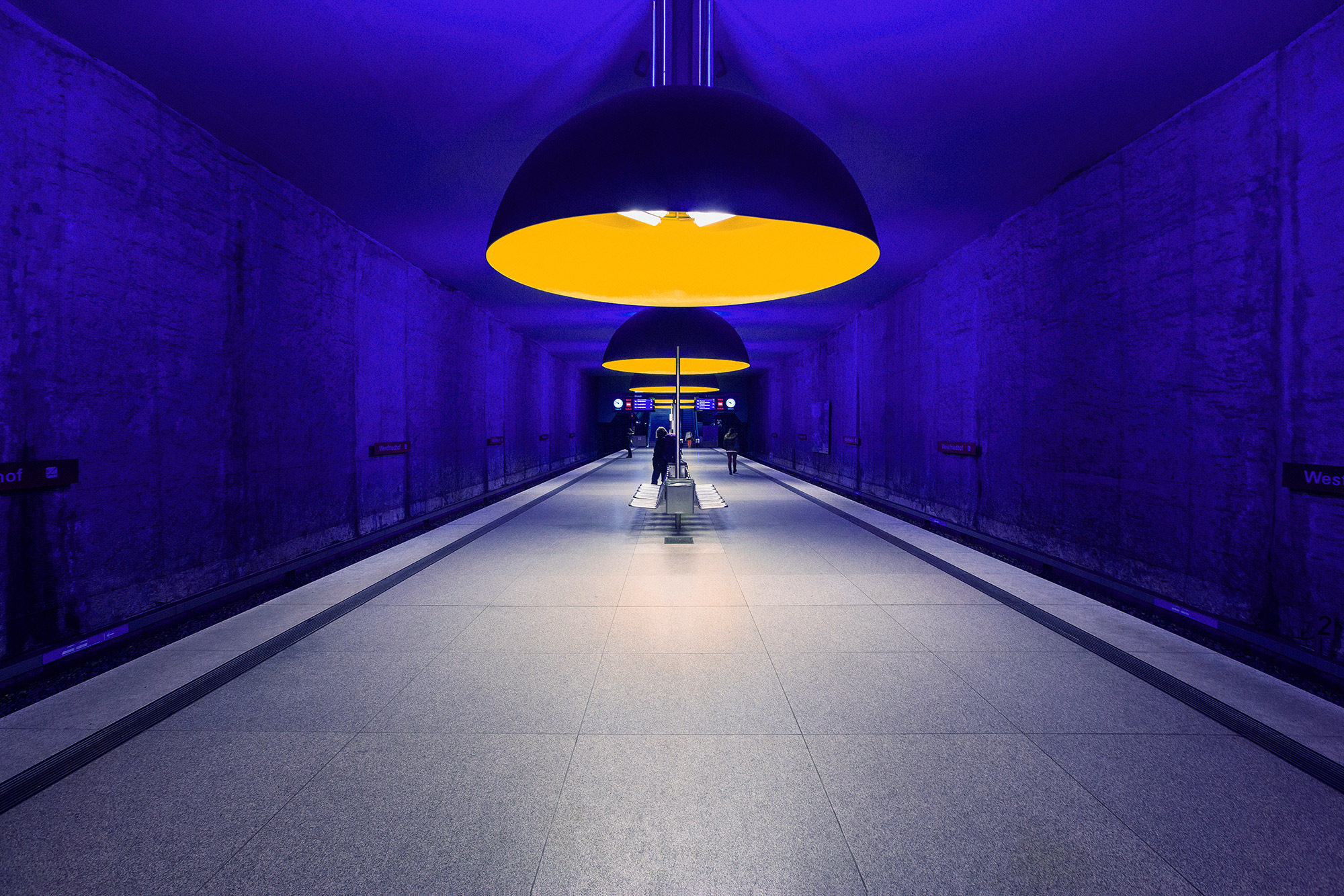 A moody subway station in Munich, Germany, photographed by Houston editorial and commercial photographer, Todd Spoth.