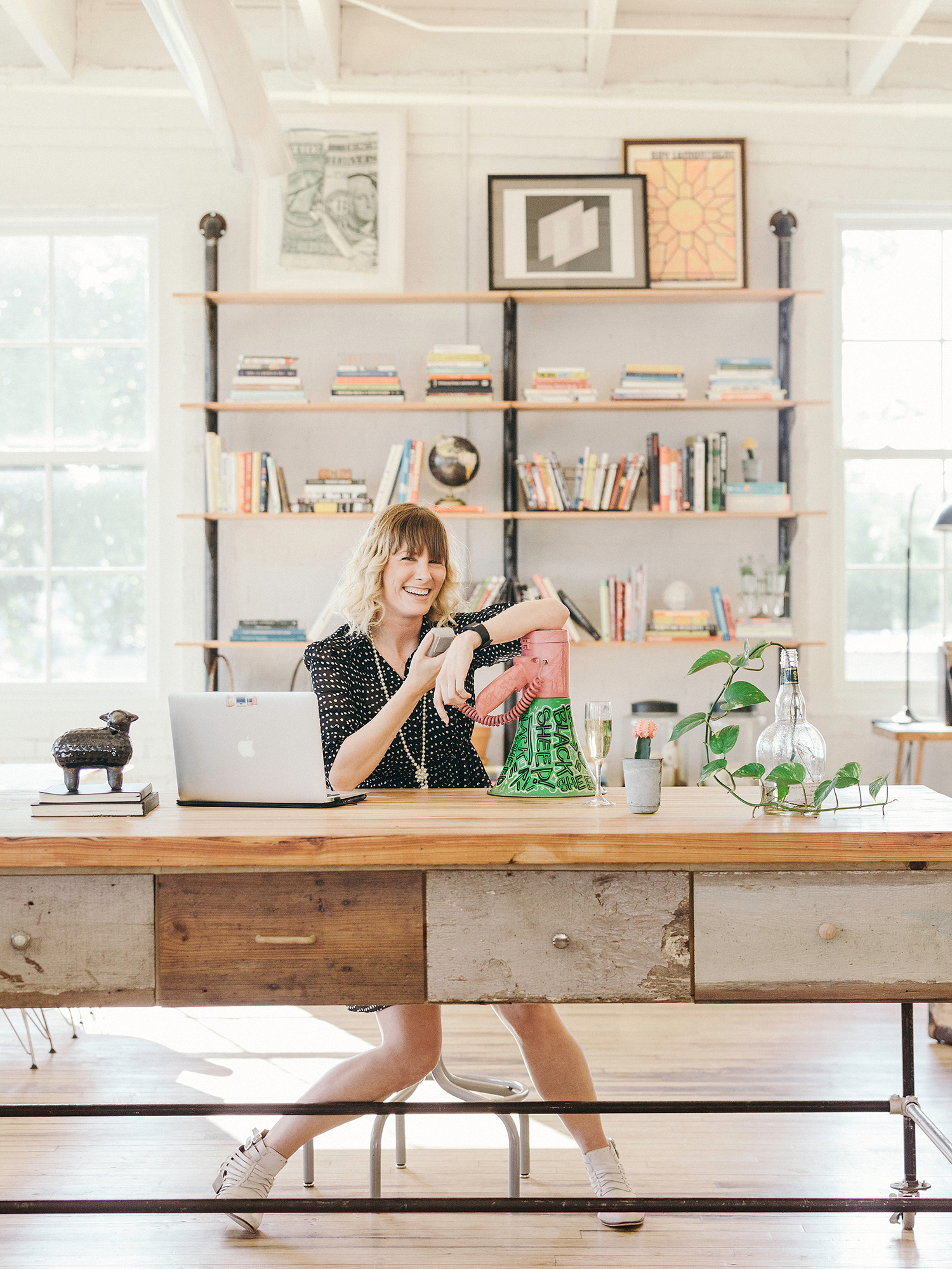 Aimee Woodall, activist and owner and Black Sheep Agency in Houston, Texas, photographed in the Black Sheep Agency offices in Houston, Texas,  by photographer, Todd Spoth.