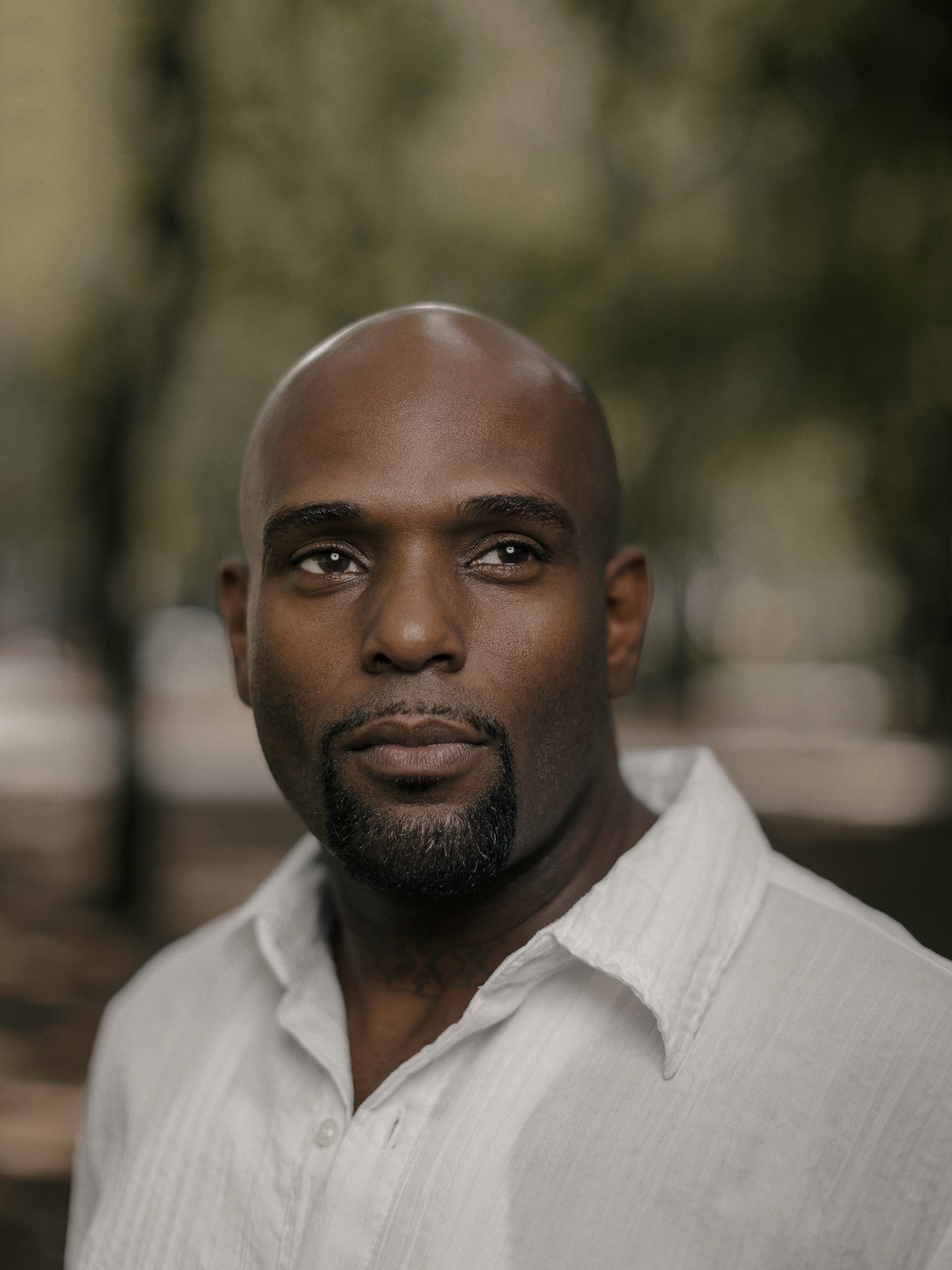 LaCurtis Jones, former NFL linebacker, photographed in The Galleria district of Houston, Texas by Houston editorial and commercial photographer, Todd Spoth.