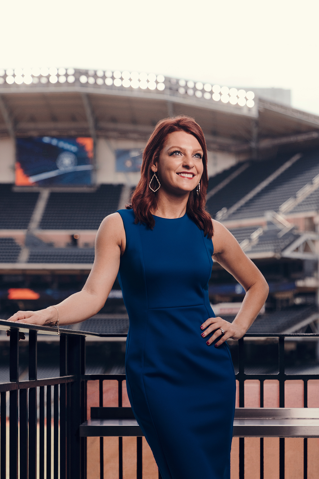 Julia Morales, Houston Astros on-field reporter, photographed on-location at Minute Maid Park in Houston, Texas by Houston sports photographer, Todd Spoth.