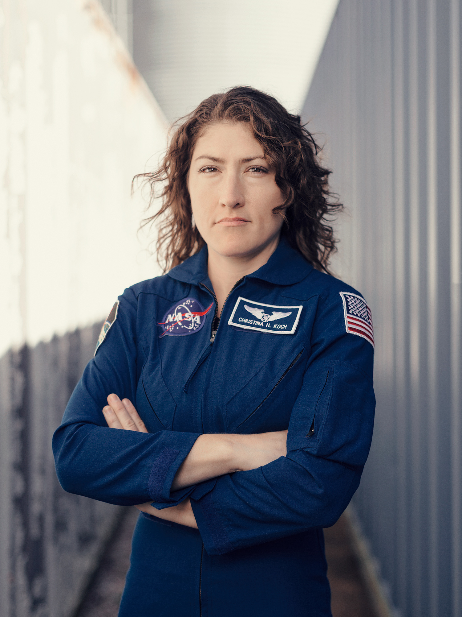 Christina Koch Nasa Astronaut Photographed At Johnson Space Center In Houston Texas By
