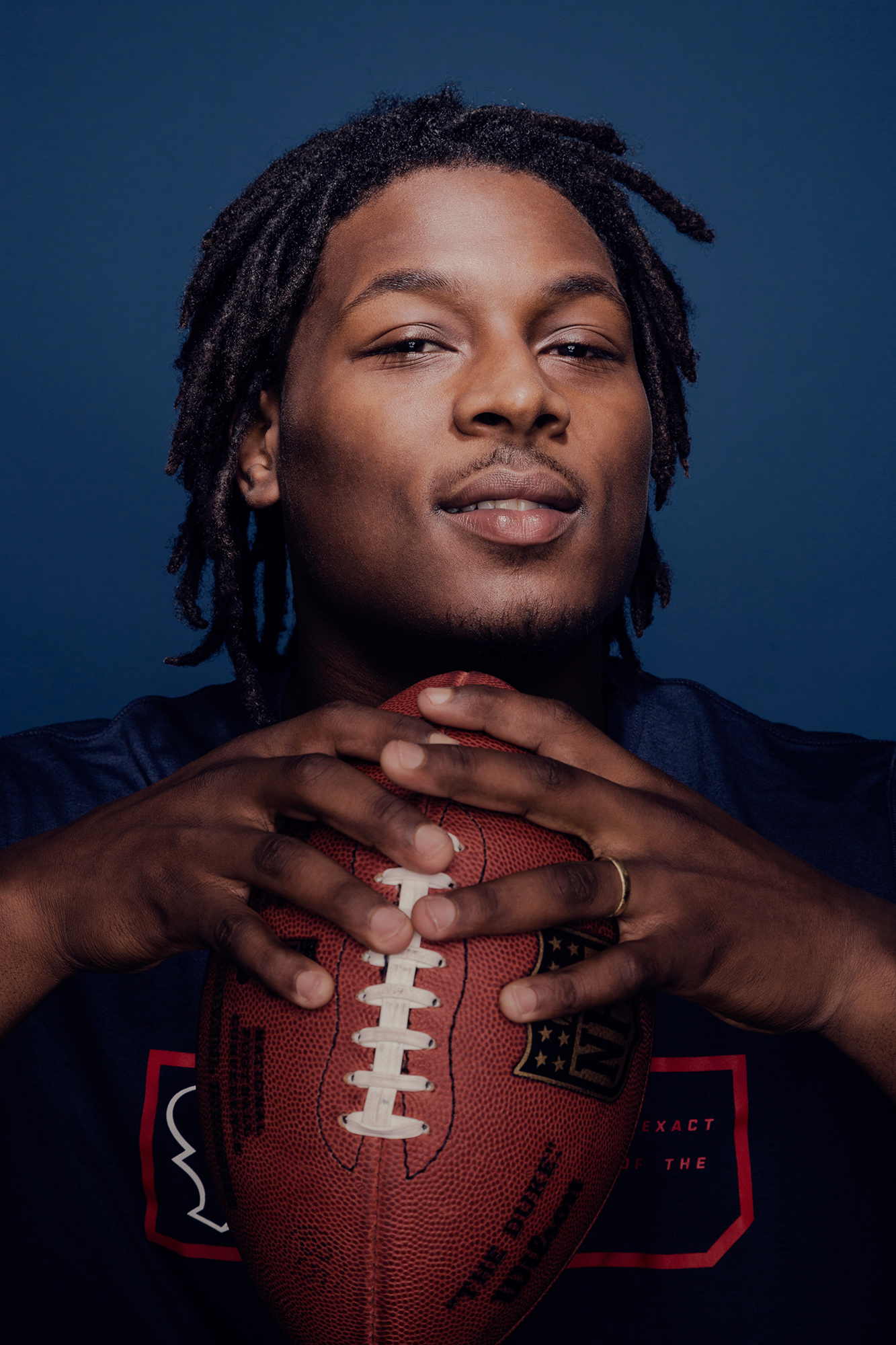 Lonnie Ballentine, Houston Texas NFL player, photographed for the cover of Southwest The Magazine by Houston editorial photographer, Todd Spoth.