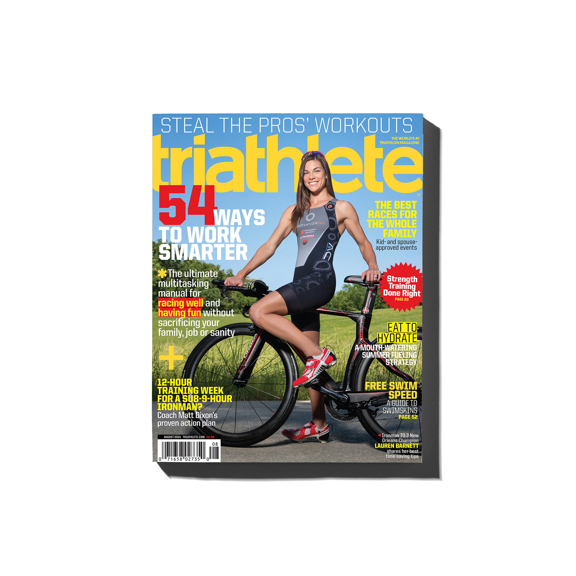 Lauren Barnett, professional triathlete, is photographed in The Woodlands, Texas for the cover of Triathlete magazine by sports photographer, Todd Spoth.