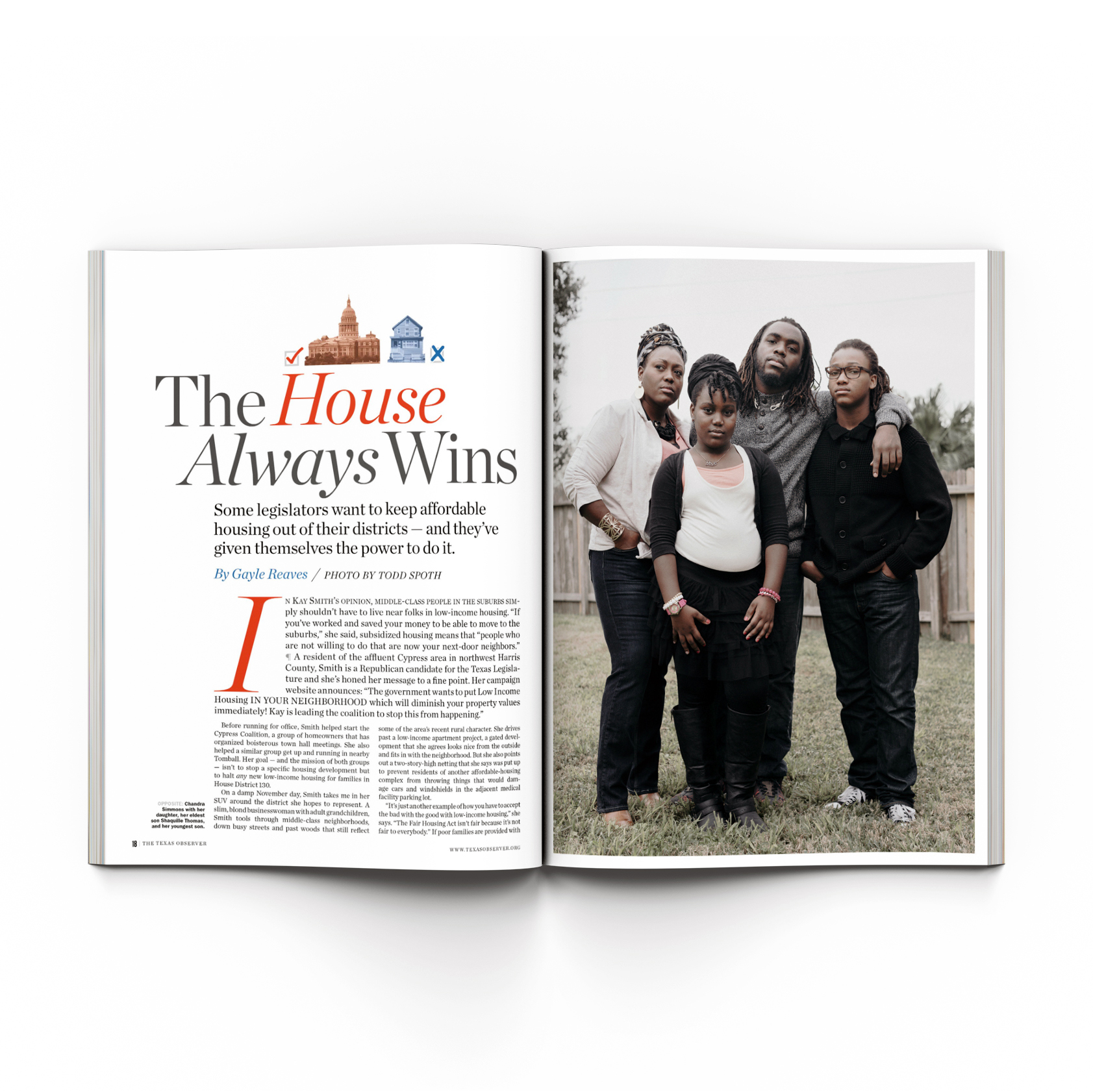 Chandra Simmons & family, photographed at their Sugarland, Texas home by photographer, Todd Spoth.