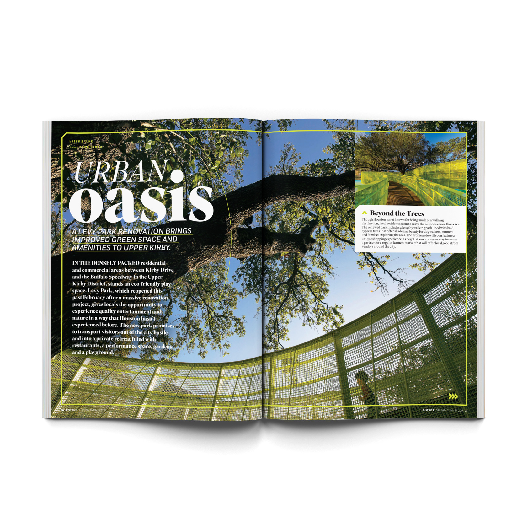 Levy Park in Houston, Texas, photographed by Todd Spoth for client, District magazine.